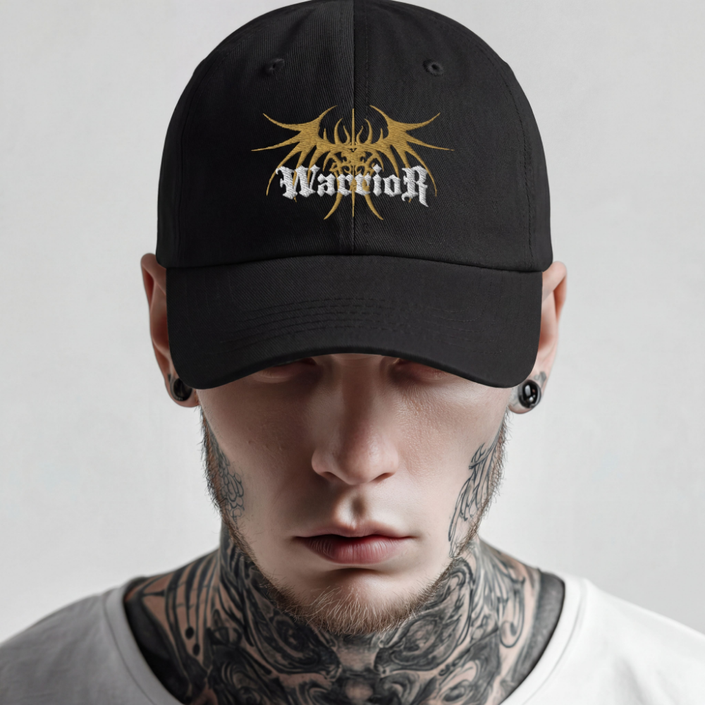 Black dad hat Warrior embroidery Punky Secrets