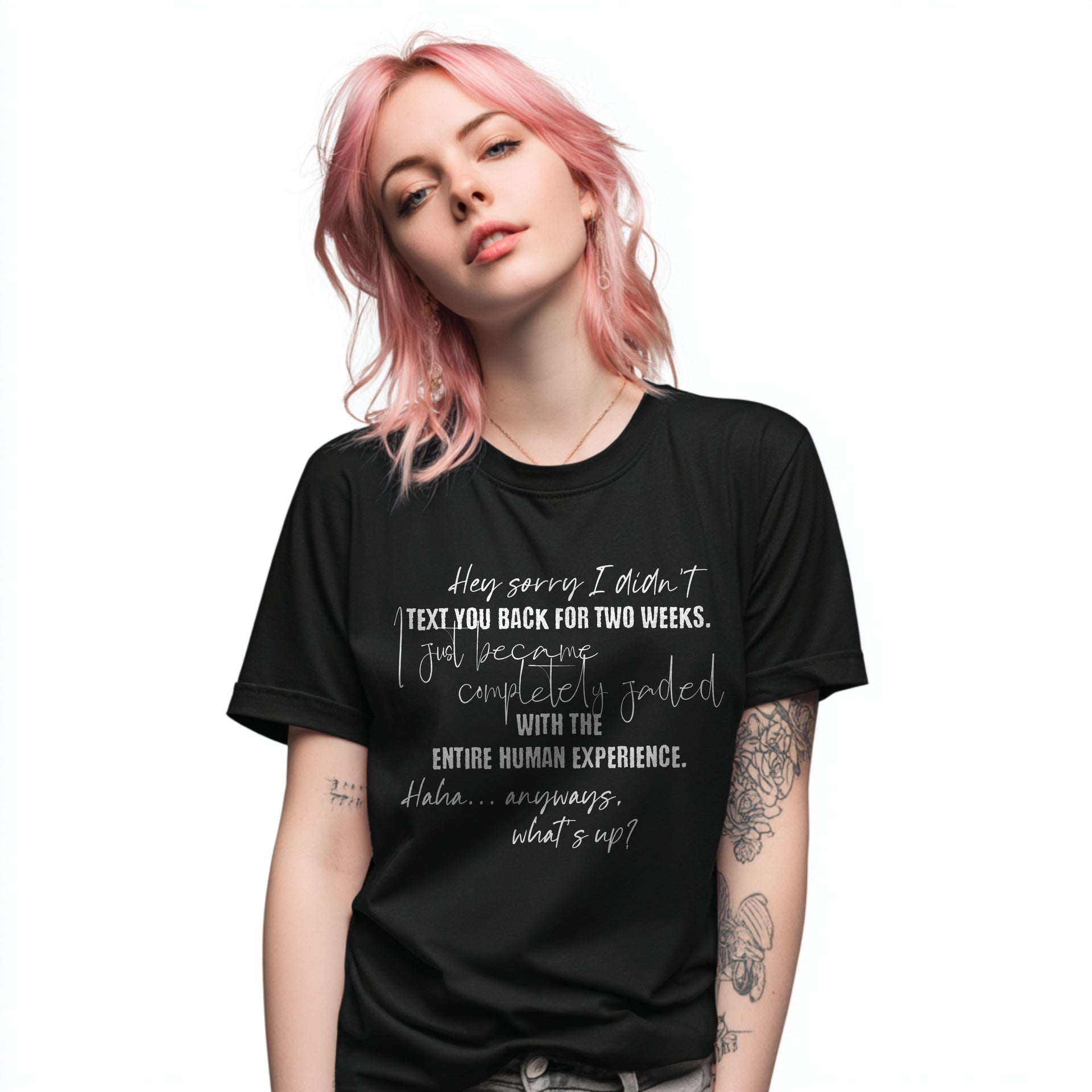 Black t-shirt with psychology sarcastic quote Punky Secrets