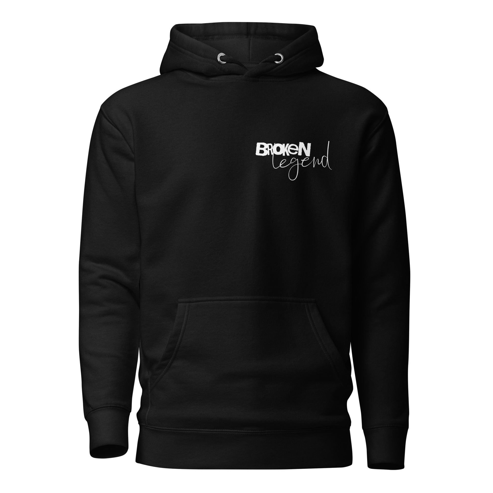 low tolerance era sarcastic hoodie black front view dark humor statement clothing