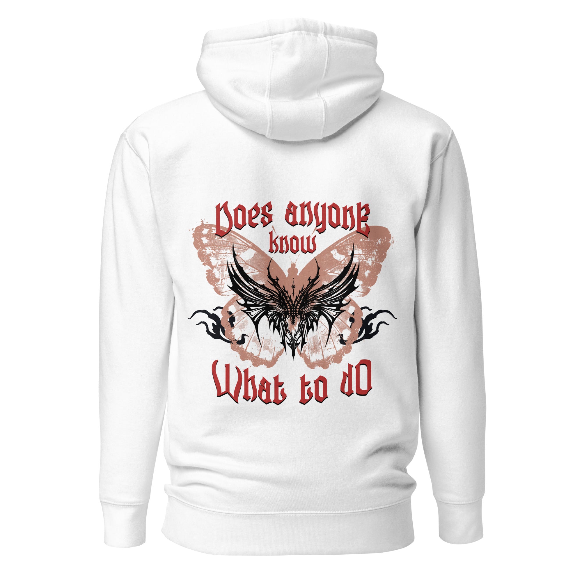 awaiting instructions sarcastic hoodie does anyone know what to do quote back view