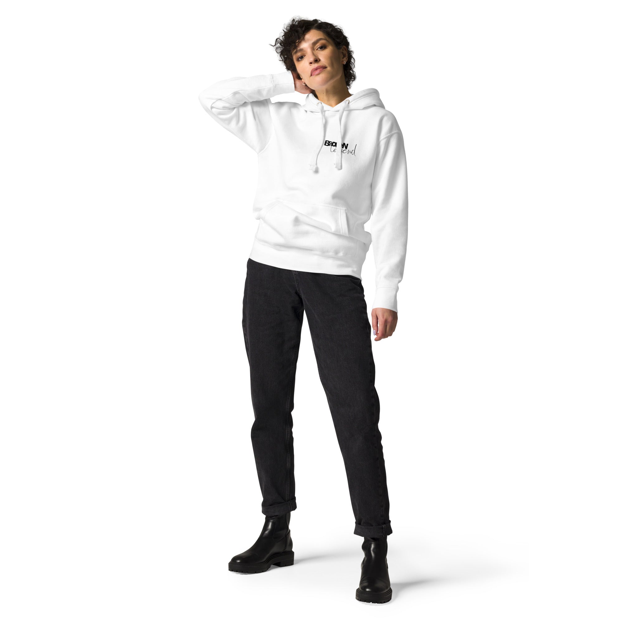 woke up again not thrilled sarcastic hoodie white front view dark humor quote clothing woman