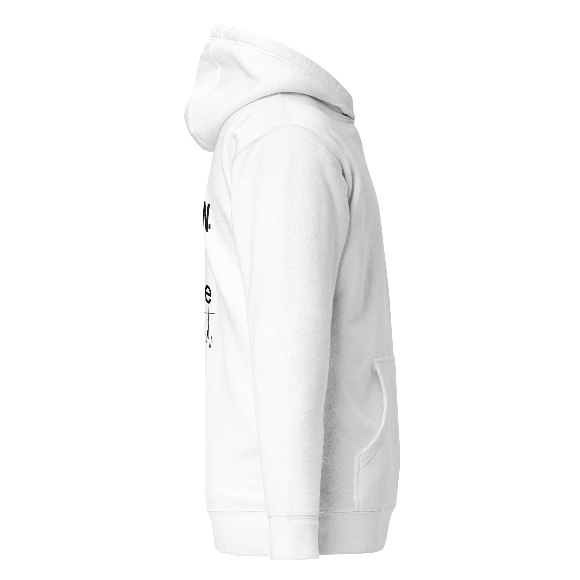 woke up again not thrilled sarcastic hoodie white right side dark humor quote clothing