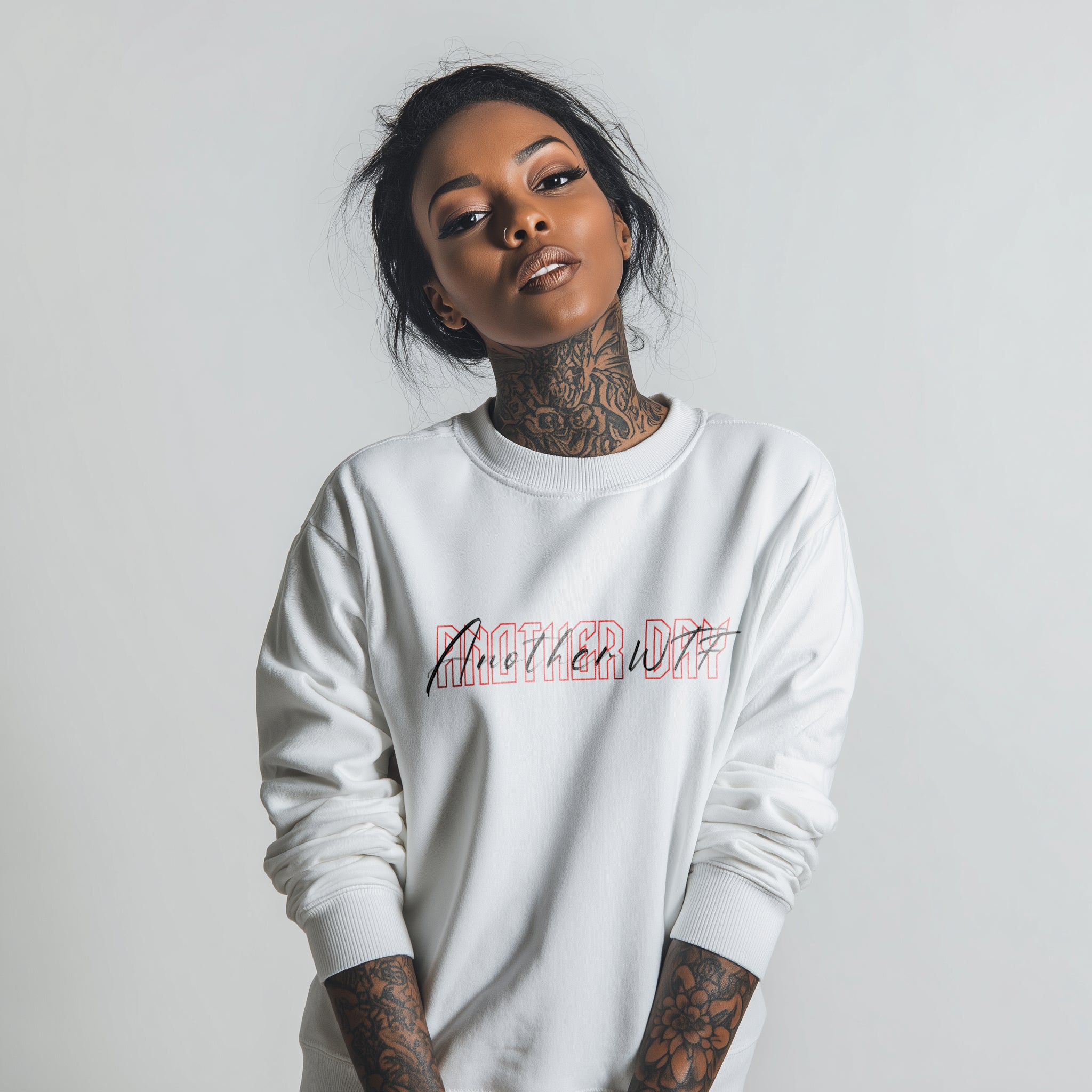 White sweatshirt Punky Secrets script logo soft chaos aesthetic