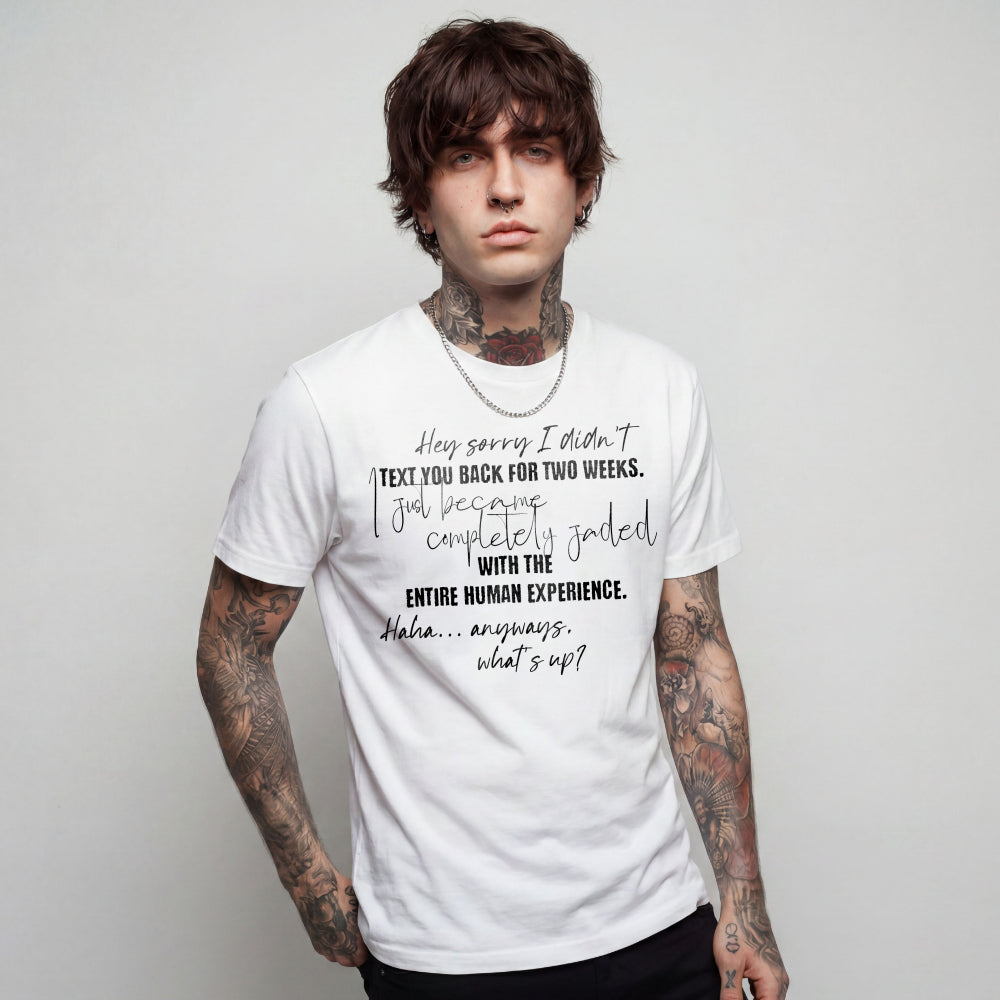 White t-shirt Oh Sorry I Cant Right Now full sarcastic quote Punky Secrets