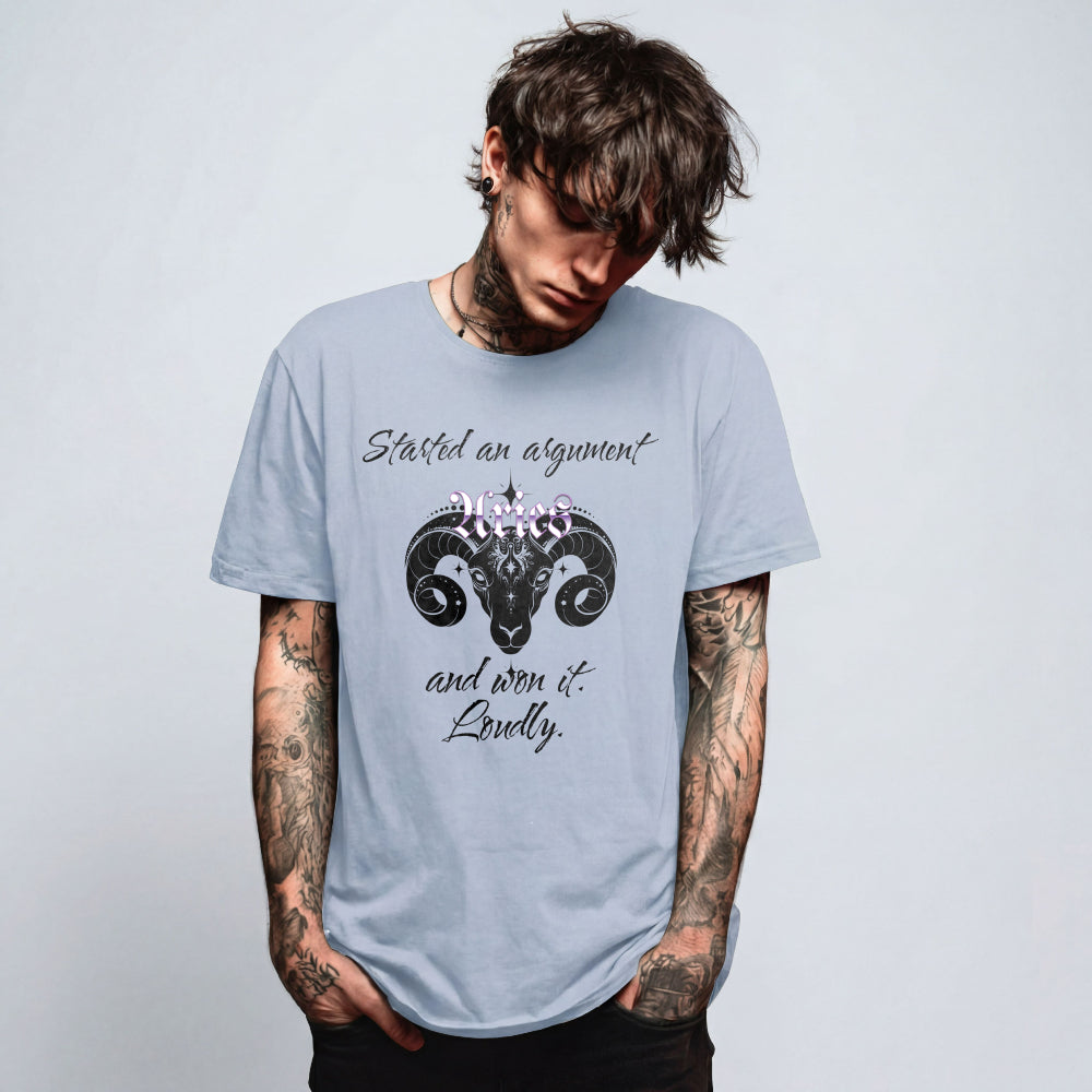 Aries zodiac grey t-shirt Punky Secrets