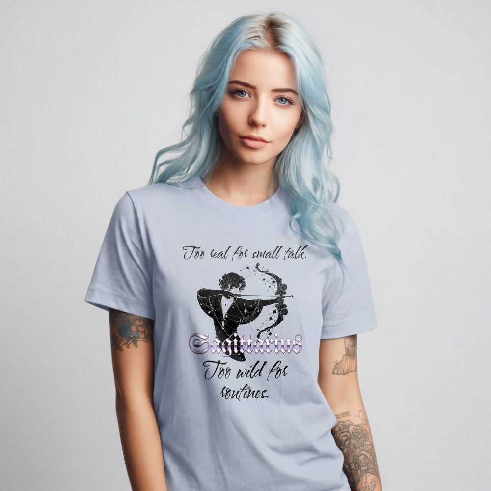 Sagittarius zodiac grey t-shirt sarcastic quote Punky Secrets